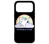 Kick Monday In The Balls Rainbow Cat Case for iPhone 17 Pro Max