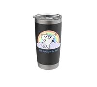 Kick Monday in The Balls Rainbow Cat Stainless Steel Insulated Tumbler