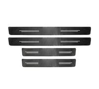 Kick Plate Guard for Ren-ault Arkana 2007-2020 2021 2022 2023,Car Door Sill Protector,Carbon Fiber Step Pedal Sticker,Car Sill Protectors Strips, Kick Wear Pedal, Anti-Scratch,Black