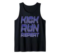Kick Run Repeat Soccer Player Motivation Football Art Tank Top