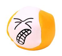 Kick Sandbags Soft Stress Balls with Funny Faces, Durable Juggling Balls for Kids and Adults, Indoor Outdoor Party Game Toys for Garden, Beach, And Team Play 01-Yellow