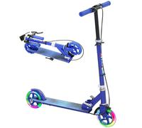 Kick Scooter Blue PP PU Metal Adjustable 3+ 73-89cm Foldable Light Wheels 145mm