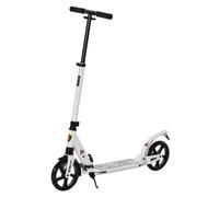 Kick Scooter Folding 2 Big Wheels Adjustable Adult Teens For 14 White HOMCOM