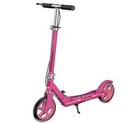 Kick Scooter for Adults Teens Kid Foldable Lightweight Sport Scooters with Hand Brake Adjustable Height Folding, Large Wheels Durable Load 300 LBS Pink
