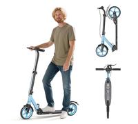 Kick Scooter for Kids Age 8+, Teens, Adults, Dual Suspension Foldable Lightweight Scooter with 8 Inch Big Wheels, Max Load 240 LBS Wide Deck