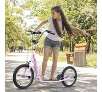 Kick Scooter for Teens W/ Adjustable Height Brakes Rubber Wheels Kickstand Black
