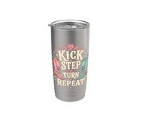 Kick Step Turn Repeat Cute Western Line Dance Stainless Steel Insulated Tumbler