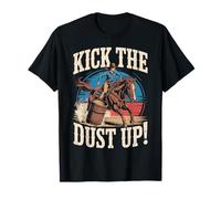 Kick The Dust Up Barrel Racer Western Barrel Racing T-Shirt