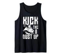 Kick The Dust Up Bull Riding Western Cowboy Rodeo Life Tank Top