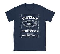 Kickass Tees Aged to Perfection 1961 62nd Birthday Birthday Gift Present Navy
