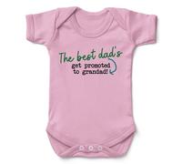 Kickass Tees Best Dads to Grandad Babygrow Going to Be Grandad Announcement Light Pink