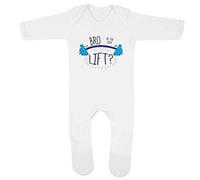 Kickass Tees Bro Do You Even Lift 1 Baby Romper 0-3 Months White