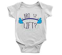 Kickass Tees Bro Do You Even Lift Babygrow 12-18m White Gym Training Daddy Workout Funny Weights Gift