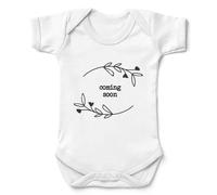 Kickass Tees Coming Soon Wreath Babygrow New Baby On The Way Social Media Announcement White