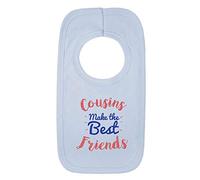 Kickass Tees Cousins Make The Best Friends 1 Baby Bib One Size Blue New Born Baby Gift Present