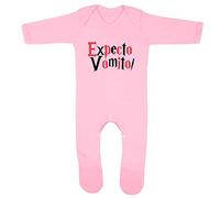 Kickass Tees Expecto Vomito 1 Baby Romper 6-12 Months Pink Funny Cute Harry Gift New Baby Boy Potter Present