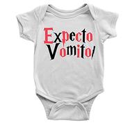 Kickass Tees Expecto Vomito Babygrow 3-6m White Funny Cute Magic Harry Gift Present Potter Body Suit