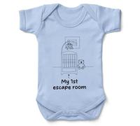 Kickass Tees First Escape Room Babygrow Funny Joke Newborn Gift Present For Nephew Niece
