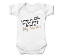 Kickass Tees Going to Be A Big Cousin Babygrow from Uncle Gift Present White