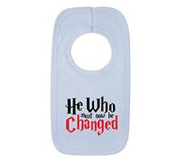 Kickass Tees He Who Must Be Changed 1 Baby Bib One Size Blue Funny Cute Harry Gift Present Potter New Born