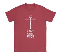 Kickass Tees I Aint Nobodys Bitch T-Shirt Funny Walking Dead Gift Present Quote Cardinal Red