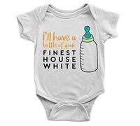 Kickass Tees I'll Have A Bottle... Babygrow 18-24m White Funny Drinking Wine Joke Milk Present Gift Onesie