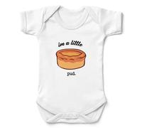 Kickass Tees Im A Little Yorkshire Pud Babygrow Northern Yorkshire Funny Gift White