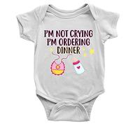 Kickass Tees Im Ordering Dinner Baby Girl Babygrow Funny Food Joke New Born Milk Crying Gift