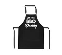 Kickass Tees Im The BBQ Daddy Apron One Size Black First Father's Day Funny Sweet Gift For New Dad