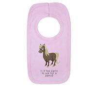 Kickass Tees is It Too Early... 1 Baby Bib One Size Pink Funny Cute Horse Lover Pony New Baby Girl Gift