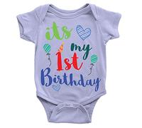 Kickass Tees It's My 1st Birthday Babygrow 12-18m Blue Cool Sweet First Celebration Balloons Gift Present