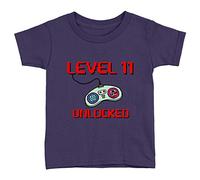 Kickass Tees Level 11 Kids T-Shirt 12-14yrs Navy 11th Birthday Years Old Cute Present Top
