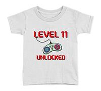 Kickass Tees Level 11 Kids T-Shirt 9-11yrs White 11th Birthday Years Old Cute Present Top