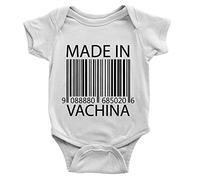 Kickass Tees Made in Vachina Babygrow 18-24m White Funny Joke Rude Body Suit New Baby Present Gift