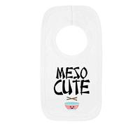 Kickass Tees Meso Cute 1 Baby Bib One Size White Funny Joke Cute New Born Arrival Gift