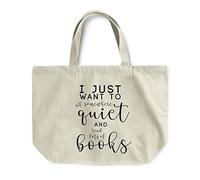 Kickass Tees Read Lots Of Books Maxi Bag One Size Natural Funny Book Lover Reader Librarian Beach Canvas Tote