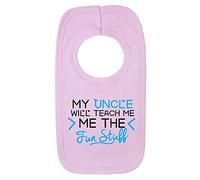 Kickass Tees Uncle Will Teach Me The Fun Stuff 1 Baby Bib Funny Uncle New Born Arrival Gift