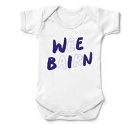 Kickass Tees Wee Bairn Babygrow Scotland Scottish Funny White