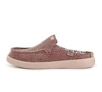 Kickback Barbeach Mule - Mens Slip On Loafer Mule Slider - Lightweight Canvas Slip in Shoes - Relaxed Look All Day Comfort - Leather Lined Active Foam Insoles - Casual Summer Shoes - Red Oat - UK8