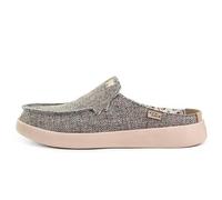 Kickback Barbeach Mule - Mens Slip On Loafer Mule Slider - Lightweight Canvas Slip in Shoes - Relaxed Look All Day Comfort - Leather Lined Active Foam Insoles - Casual Summer Shoes - Brown - UK8