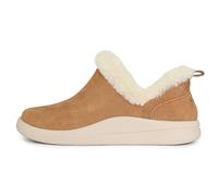 Kickback Bootie Women’s Slip-On Suede Fur Lined Boots - Cosy Faux Fur Lined Ankle Booties with Orthotic Arch Support & Lightweight Anti-Slip Sole - Tan - UK Size 8