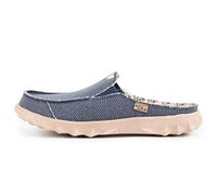 Kickback Chaise Classic Men’s Backless Mules - Casual Slip-On Canvas Clogs for Men - Comfortable Indoor & Outdoor Summer, Beach and Travel Shoes with Anti-Slip Sole - Navy, UK 14