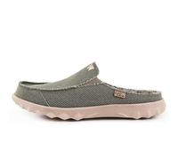 Kickback Chaise Classic Men’s Backless Mules - Casual Slip-On Canvas Clogs for Men - Comfortable Indoor & Outdoor Summer, Beach and Travel Shoes with Anti-Slip Sole - Khaki, UK 8