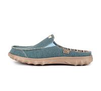 Kickback Chaise Classic Men’s Backless Mules - Casual Slip-On Canvas Clogs for Men - Comfortable Indoor & Outdoor Summer, Beach and Travel Shoes with Anti-Slip Sole - Turqoise, UK 8
