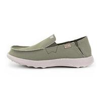 Kickback Couch 2.0 Men’s Canvas Slip On Loafers - Lightweight Casual Summer, Travel & Beach Shoes with Anti-Slip Sole - Relaxed Comfortable Fit for All Day Comfort - Khaki Green, UK 9