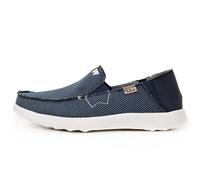 Kickback Couch 2.0 - Mens Convertible Slip On Casual Blue Canvas Loafers - Leather Lined Removable Insoles - Size UK 7