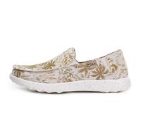 Kickback Couch 2.0 - Mens Loafers - Brown Beach Print Canvas Convertible Slip On Casual Men's Shoes - Leather Lined Removable Insoles - Size UK 11