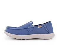 Kickback Couch 2.0 - Mens Loafers - Colour Marine Blue - Canvas Convertible Slip On Casual Men's Shoes - Canvas, Print or Heavy Weave Canvas Uppers - Leather Lined Removable Insoles - Size UK 11