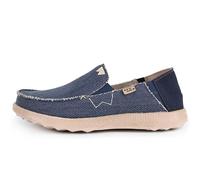 Kickback Couch 2.0 - Mens Loafers - Colour Navy - Canvas Convertible Slip On Casual Men's Shoes - Canvas, Print or Heavy Weave Canvas Uppers - Leather Lined Removable Insoles - Size UK 7