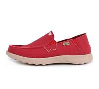 Kickback Couch 2.0 - Mens Loafers - Colour Red - Canvas Convertible Slip On Casual Men's Shoes - Canvas, Print or Heavy Weave Canvas Uppers - Leather Lined Removable Insoles - Size UK 7